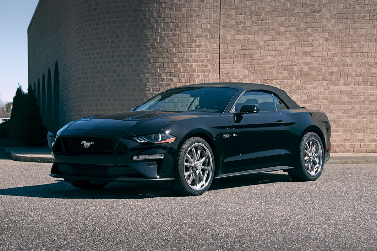 Mustang with custom wheels