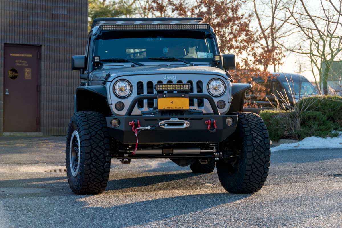 Jeep Wrangler lifted with accessories