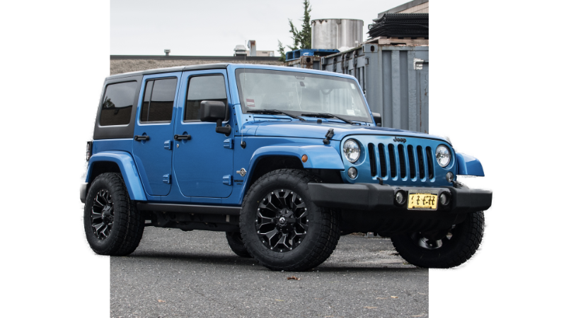 Jeep Wrangler leveled with Fuel Wheels