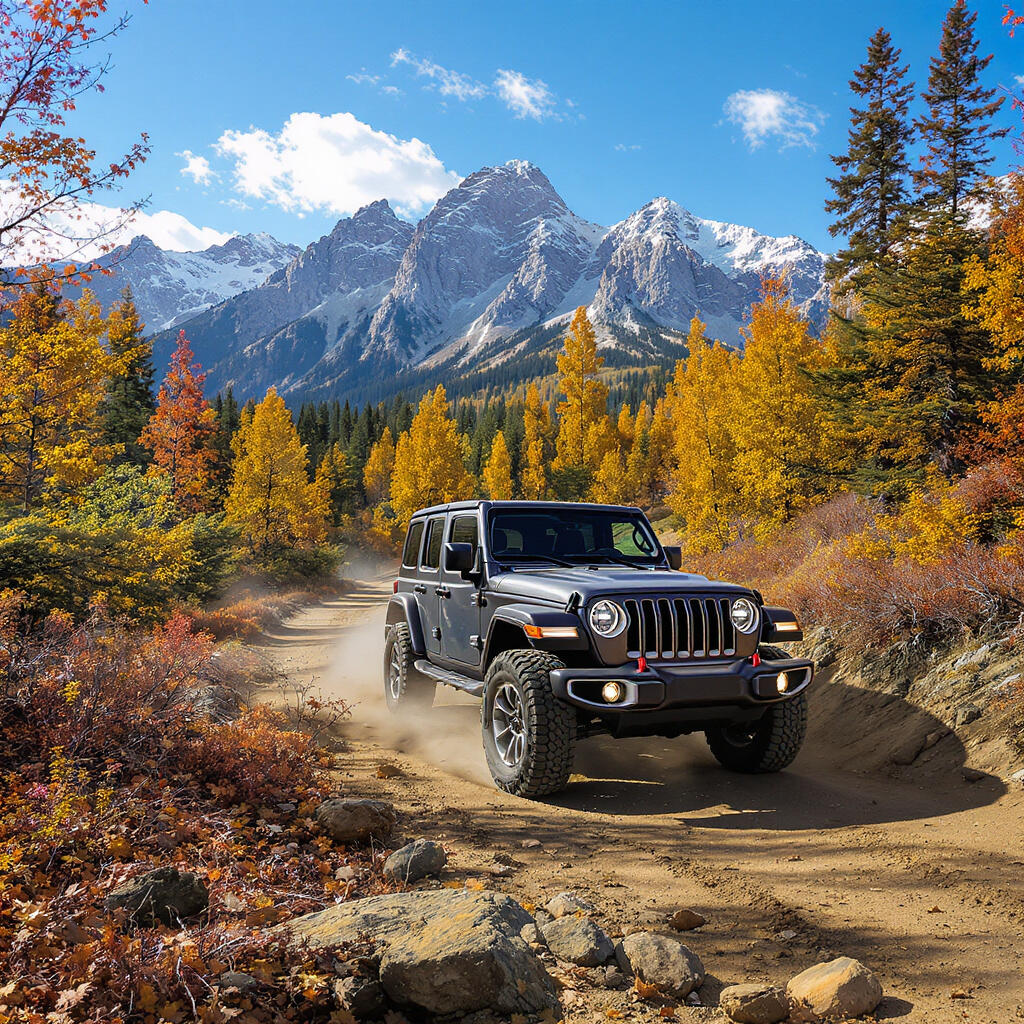 Jeep Wrangler lifted with accessories